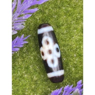 💥Ready Stock💥 36.5mm X 11.5mm 水草玛瑙闪电五眼天珠 Moss Agate 5 Eyed Lighting Dzi Five Eye Manik CW2615