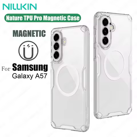 Nillkin For Samsung Galaxy A57 MagSafe Case Nature Pro Magnetic Case Transparent Soft TPU Frame PC S