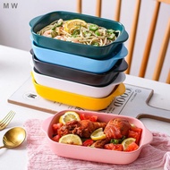Oven Baking Bowl Dishware Nordic Style Salad Bowl Oven Baking Pan Ceramic Baking Bowl Double-Ear Bak