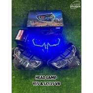 [1MONTH WARRANTLY] LAMPU DEPAN Y15 LC V8 NARUTO SASUKE MATA SHARINGAN RINNEGAN FOR YAMAHA Y15ZR V2 L