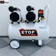 ETOP ถังลม ปั๊มลมออยฟรี ปัีมลม ขนาด 50 ลิตร รุ่น XH60050L 1200W+อุปกรณ์ 6 อย่าง+ปลั๊กพ่วง 10 เมตร **