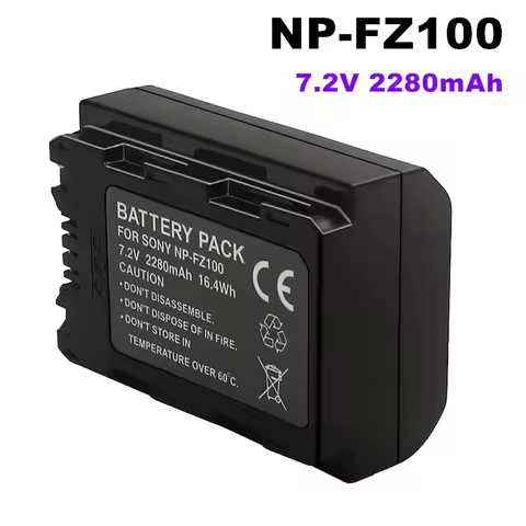 NP-FZ100 2280mAh Replacement Battery Compatible with Sony FX3,FX30,A1,A9,A9 II,A7R III,A7S III,A7 II