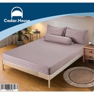 CADAR “PROYU” 100% Cotton 4 in 1 Hotel Style Single Tone High Quality Fitted Bedsheet (Queen/King)