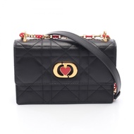 [二手，A級] Dior Miss Caro 單肩包，黑色皮革，迷你包，女士。