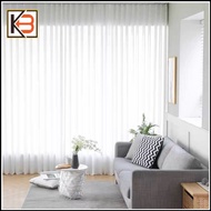 [ Thin Chiffon Curtains KB45-33 ] Plain white Chiffon Curtains, soft and smooth smooth lace curtains
