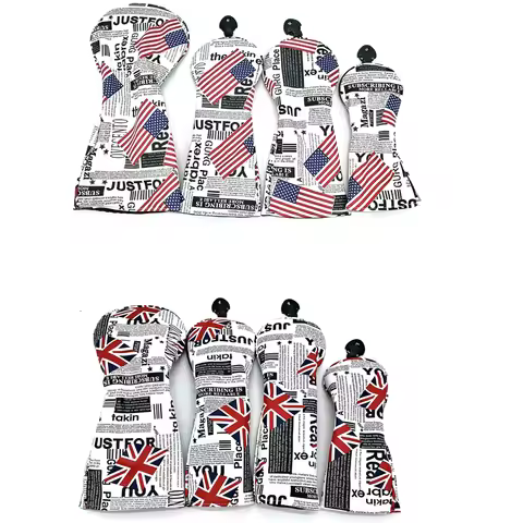 Golf Head Cover 1Pcs Driver Head Covers Fairway Wood Head Covers Hybrid Head Covers Pu Leather Briti