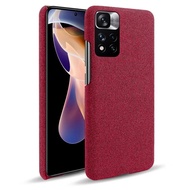 Redmi Note 11 Pro Plus 5G Note 11 Pro 5G 11S 4G Fabric Luxury Case Canvas Leather Protective Cover