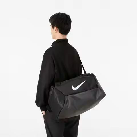 Nike Brasilia Logo Luggage Bag Gym Bag Printed Portable Wear-Resistant Large Capacity Travel Trainin