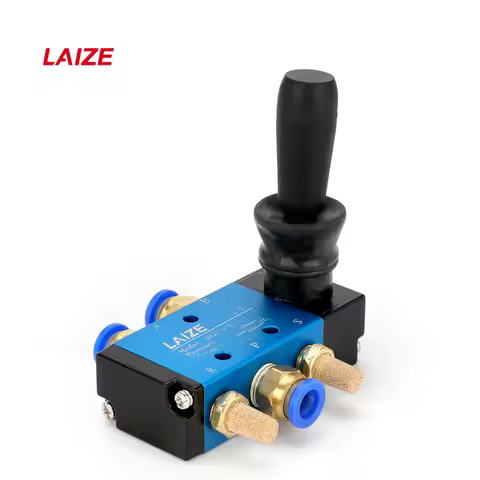 LAIZE 3/2 5/2 Way Pneumatic Air Hand Lever Operated Valve Manual Control 2 Position 3 5Port Push-Pul