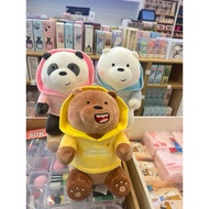 We Bear We Bare Bears teddy Bear wearing genuine Miniso hat