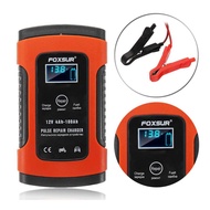 Sạc bình ắc quy ô tô xe máy FOXSUR 12V 100AH dòng sạc 5A sạc nhanh bảo vệ ắc quy chống chai phồng có