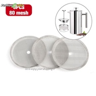FAMY 3Pcs Reusable Stainless Steel French Press Coffee Maker Detachable Mesh Filter FAA