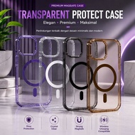 Case iphone 16e 16 Pro Max 16 Plus 16+ Casing Crystal Clear Magsafe Wireless Charging Transparent Pr