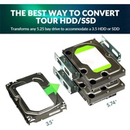 3.5" to 5.25" Hard Drive Bay Metal Mounting Bracket Adapter for 5.25" Internal Bay Drive 3.5 inch hd