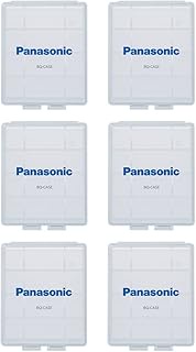 Panasonic BQ-CASE6SA Battery Storage Cases with 4AA or 5AAA Battery Capacity, 6 Pack
