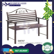 KM Furniture 3V GB707 2-Seater Bench c/w Armrest / Heavy Duty Bench/ Outdoor Bench