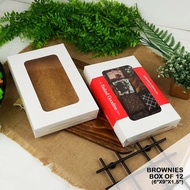 Brownies Box/ Pastry Box/ Mini Donut with window 6x9x1.5 inches (25 pcs.)