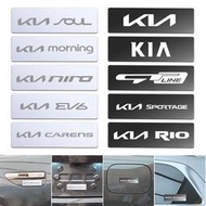 4 件 Kn 後視鏡金屬汽車貼紙標籤 3D 徽章裝飾標籤汽車改裝配件適用於 Sonet Niro Hybrid