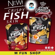 Max Oceans Crispy Fish Skin Salted Egg / Squid &amp; Salted Egg Chilli Sauce Flavor (35g)