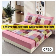 HOT SELLING CADAR 5D 7IN1 SET SEKALI SELIMUT TEBAL BEDSHEET FITTED WITH COMFORTER 7IN1