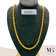 Merlin Goldsmith 22K 916 Gold Hollow Rope Chain (HRC-36GM+)