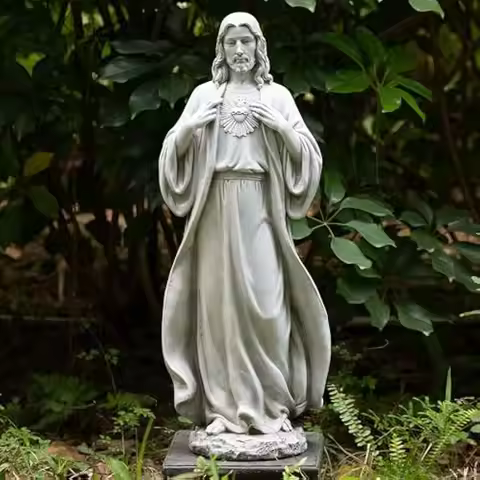 BC Catholic Sacred Heart of Jesus Statue, 24.5" H Jesus Christ Statue for Garden, Catholic Statue fo