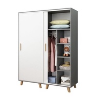 Wardrobe simple modern assembly bedroom sliding door solid wood moving door cabinet rental house children's Wooden dormitory household（Supplementary Order Product）