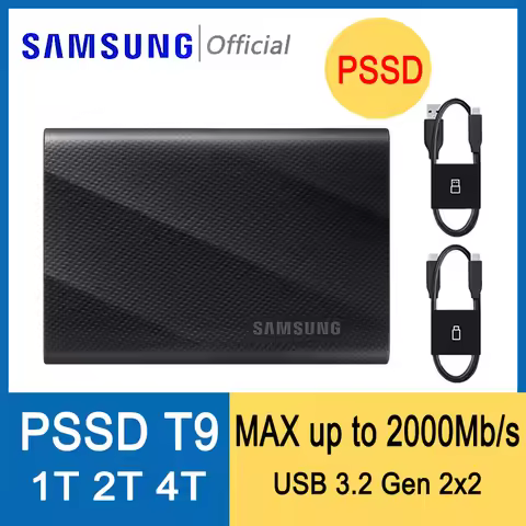 SAMSUNG T9 Portable SSD 4TB 2TB 1TB USB 3.2 Gen 2x2 External Solid State Drive Max up to 2,000MB/s f