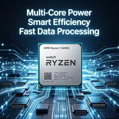Light Gaming CPU AMD Ryzen 5 5600G AM4 Socket 6 Cores 12 Threads 65W Tray Chip Without Heatsink