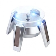 Solar Display Stand Putar Pajangan Putar 360° Stand Display Putar Led Utuk Display Cincin Perhiasan/