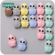 【Hot deal】 5pcs Silicone Owl Beads Bpa Free Food Grade Silicone Teether Baby Teether Neckace Diy Baby Teether Toys For Baby Product