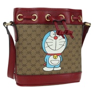 GUCCI GUCCI × Doraemon Micro GG Supreme Bag PVC 米色金色 647801 正品 LNZ389SM