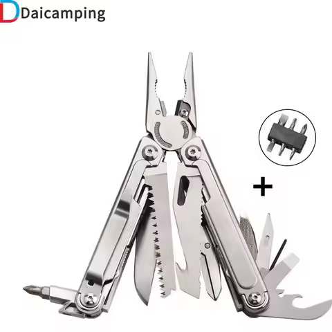 Daicamping DL7 Titanium alloy G10 Stainless Handle Outdoor Multi-tools Set Folding Knife EDC Multi T