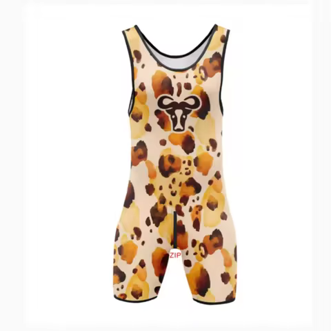 RT Mens Wrestling Singlet Suit Performance Gymnastics Skinsuit Powerlifting Sleeveless Running Fitne