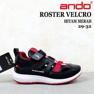 Ando Sepatu Sekolah Anak Laki Laki - ROSTER Velcro & Billy Velcro - Size 29-32 - Sepatu Sneakers Ana