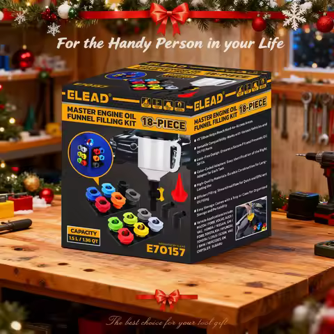 18Pcs Engine Oil Funnel Filling Kit, 1.36qt/1.5L Coolant Funnel Set, Funnels for Automotive Use