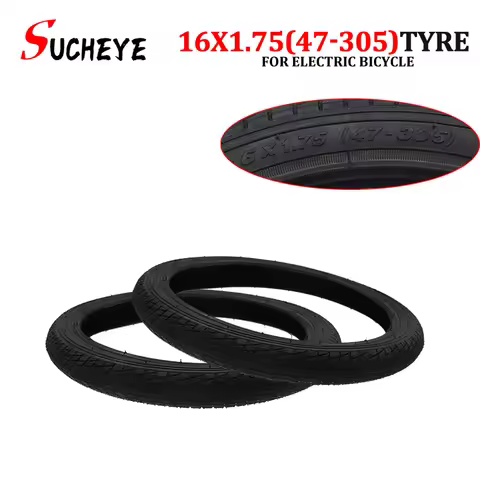 16x1.75 Bicycle Bike Tires Explosion-proof Rubber New Design Size 16x1.75( 47-305) Inner Tube Outer 