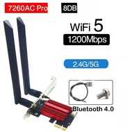 Intel 7260NGW 7260AC NGFF M2 2.4G/5G Gigabit Dual Band 4.0 Bluetooth PC Wifi Receiver