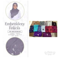 Ariani Felicia embroidery SQUARE BAWAL 1set = 3 Pieces * Color Choices Please pm