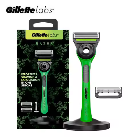 Gillette Labs Razer Co-branded Razor Aurora Series Flexdisc 5 Layers Blade with Exfoliating Bar 1 Ha