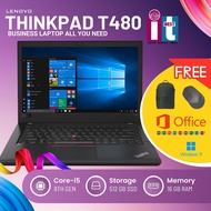 Lenovo Thinkpad T480 Ultrabook - Intel Core i5 8th Gen | 16Gb DDr4 Ram | 512GB SSD - 14" FHD Display