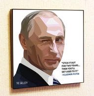 Vladimir Putin Russia President Motivational Quotes Wall Decals Pop Art Gifts Portrait Framed Famous