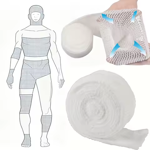 High-Elastic Tubular Mesh Bandage, Breathable Mesh Wrap for Post-Surgery Wound Fixation, Elastic Gau