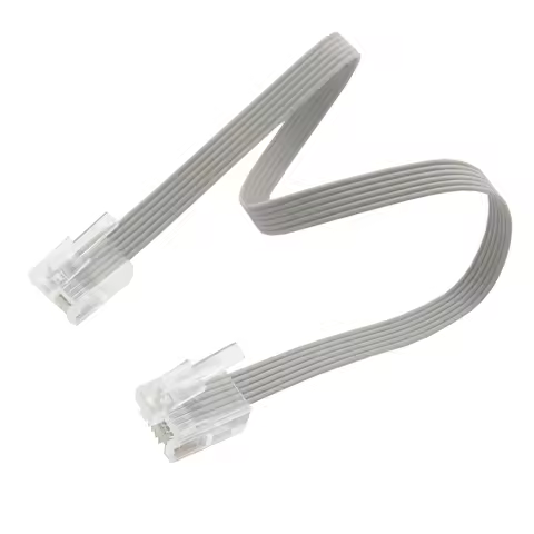 25/35/50CM RJ12 Cable With 6P6C Right Buckle Modular Plug Soft Tensile Parallel 6-Core Extension Cab
