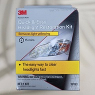 ชุดขัดเงาไฟหน้ารถ Quick and Easy Headlight Restoration Kit Removes Light Yellowing 39193 [3M®]