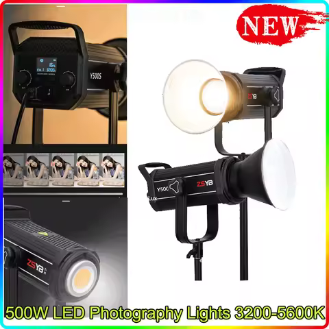 ZSYB Y500S Y500D 500W LED Photography Light 3200K-5600K Professional Photo Studio Spotlight Bowens M