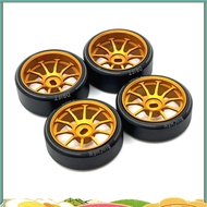 4Pcs Hard Plastic Drift Tire Tyre Metal Wheel Rim for  284131 K969 K989 P929 Mini-Z 1/28 RC Car Upgr