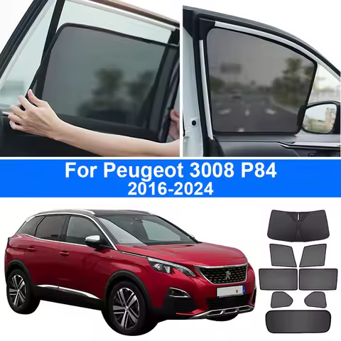 For Peugeot 3008 P84 2016-2024 Car Front Shield Window SunShade Windshield Rear Side Window Curtain 