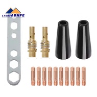 Ltehf15AK MIG Torch Part 10 Pcs 0.9mm Tips 2 Nozzles, 2 Diffusers, and 1 Wrench for 15AK MIG Welding