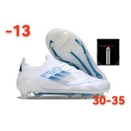 F50 FG size：30-35 Children's white blue Original in stock kasut boots football shoes soccer shoes Sh